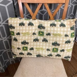 Standard size bed pillow , no rips or tears. Very well taken care of.